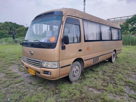 King Long Used 23 Seater Bus Reliable Second Hand Coaster Model Left Hand Drive