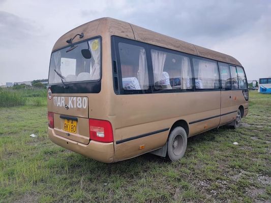 King Long Used 23 Seater Bus Reliable Second Hand Coaster Model Left Hand Drive