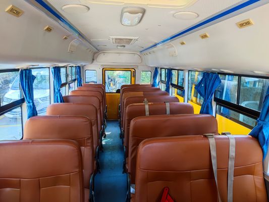 34 Seats Second Hand School Bus Diesel Fuel With V6 Engine