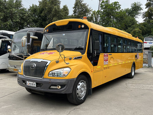 Yellow Used School Buses 46 Seats Manual Transmission Used YuTong Buses