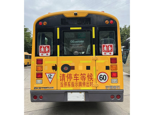 Yellow Used School Buses 46 Seats Manual Transmission Used YuTong Buses
