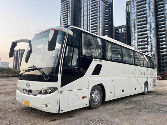 White Large Used Passenger Bus 47 Seats Pre Owned Bus with Manual Transmission Type