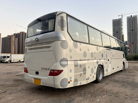 White Large Used Passenger Bus 47 Seats Pre Owned Bus with Manual Transmission Type