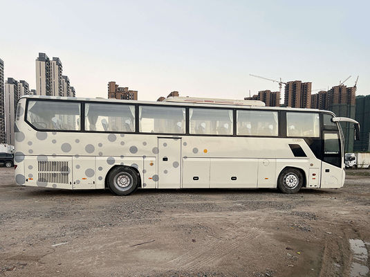 White Large Used Passenger Bus 47 Seats Pre Owned Bus with Manual Transmission Type