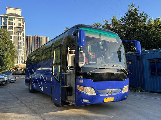 Yutong Blue Used Coaster Bus 51 Seats Euro 4 Emission Standard