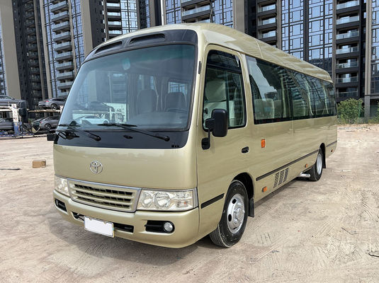 ISO Used 20 Passenger Bus , Manual Transmission Toyota Coaster Used Bus