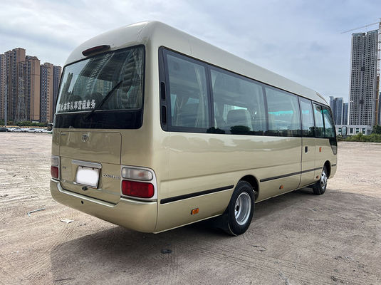 ISO Used 20 Passenger Bus , Manual Transmission Toyota Coaster Used Bus