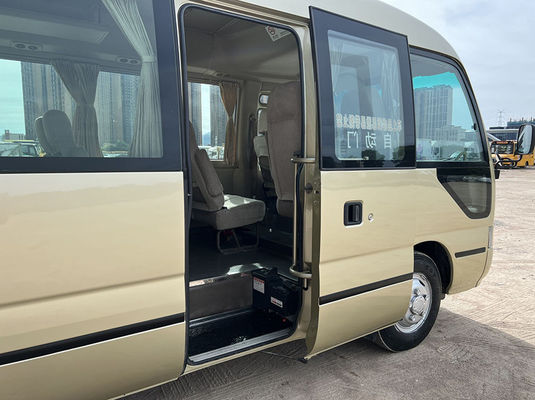 ISO Used 20 Passenger Bus , Manual Transmission Toyota Coaster Used Bus