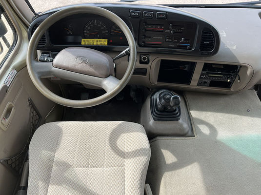ISO Used 20 Passenger Bus , Manual Transmission Toyota Coaster Used Bus