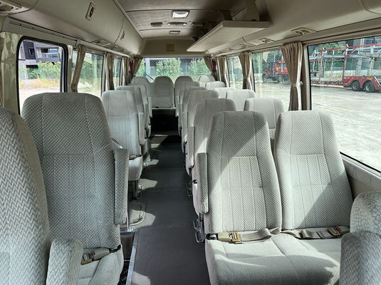 ISO Used 20 Passenger Bus , Manual Transmission Toyota Coaster Used Bus