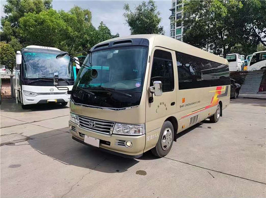 11 Seater Second Hand Toyota Coaster Mini Bus With Manual Transmission