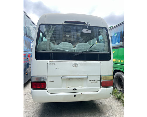 Toyota Used Coaster Bus Euro 3 Emission Standard With LHD Steering Position Gasoline Engine