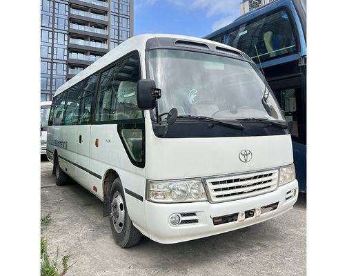 Toyota Used Coaster Bus Euro 3 Emission Standard With LHD Steering Position Gasoline Engine