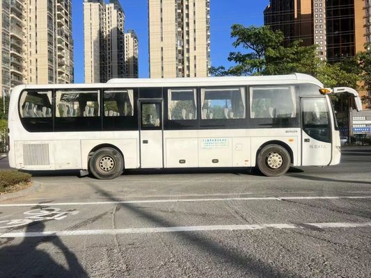 White Used Passenger Buses King Dragon 2015 With Air Conditioning / 2 Doors