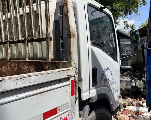 Isuzu used Cargo Truck with 2 Doors Diesel Engine lorry light truck cargo box truck
