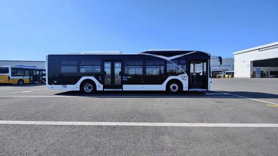 30 Seats EV City Bus Zonson 12m LHD Bus for 2 Passenger Doors Mileage
