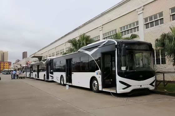 30 Seats EV City Bus Zonson 12m LHD Bus for 2 Passenger Doors Mileage