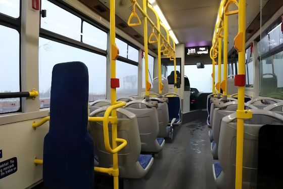 30 Seats EV City Bus Zonson 12m LHD Bus for 2 Passenger Doors Mileage