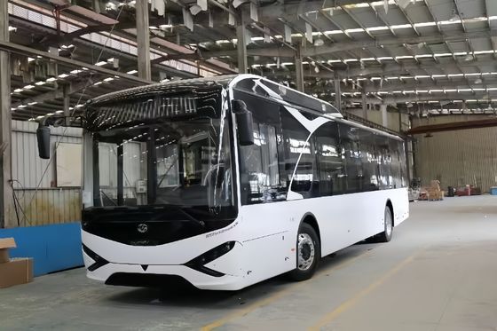 30 Seats EV City Bus Zonson 12m LHD Bus for 2 Passenger Doors Mileage