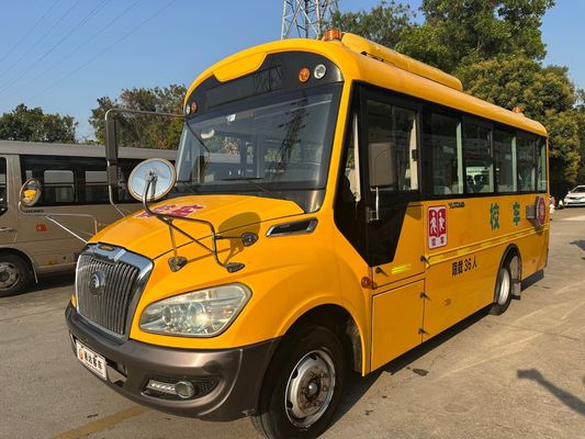 Second Hand School Van Made in 36 Seats Yellow Diesel Engine LHD ZK6669DX7
