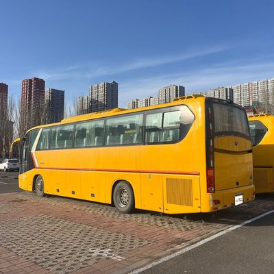 Bulk sale of Yuchai 330 engine double-glazed 63-seat yellow Golden Dragon second-hand buses
