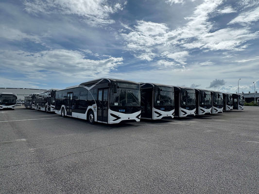 EV Zonson Secong-hand City Bus for 2 Passenger Doors and White Exterior