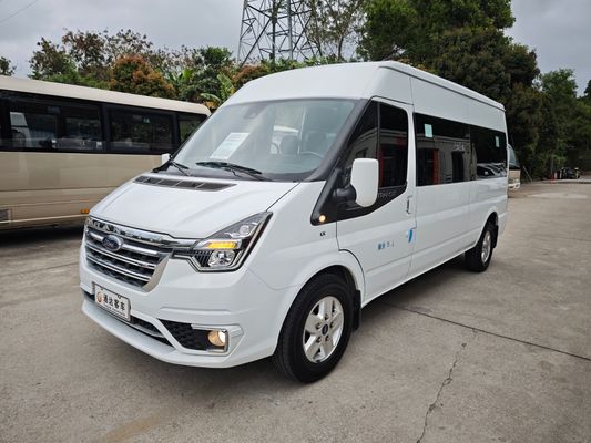14-Seat Second Hand Mini Bus Diesel Jiangling Transit CN-4 Van with 145km/h Top Speed