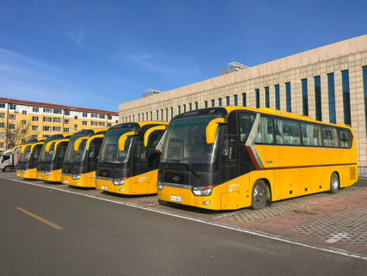 Second-hand Yellow 63-seat Yuchai 330 Engine King Long Buses In Bulk At Low Prices