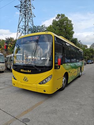 New Energy Pure Electric Shuchi Bus 62/31 Seat Yellow Second Hand LHD  City Bus