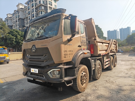 Two Seat Yellow Second-hand Howo Dump Truck Produced in 2019